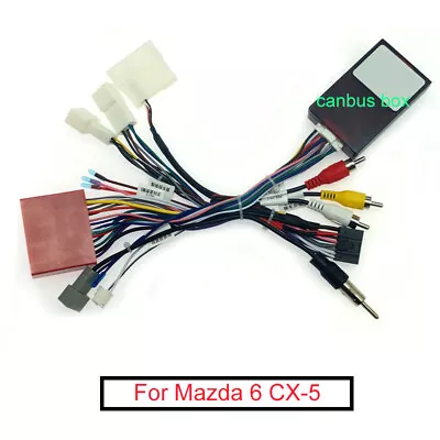 16 Pin Audio Wiring Harness With Canbus Box For Mazda 6 CX-5 Stereo Wire Adapter • $35.60