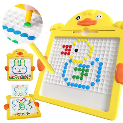 Duck Shape Colorful Magnetic Drawing Board With Pen + Cards Kids Educational Toy • £14.39