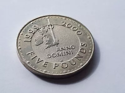 £5 Five Pound Coin 1999-2000   Millenium  Anno Domini SCARCE - FREE POST (B18) • £9.88