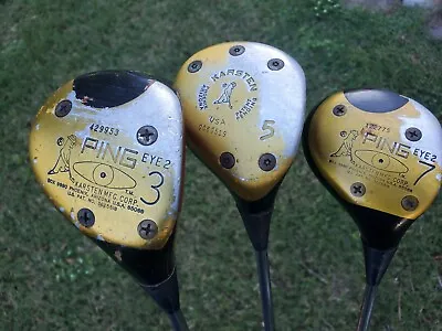 Vintage Ping Woods Set 3 5 & 7 Black Dot Eye 2 & Ping Zing Good Condition! • $35.99