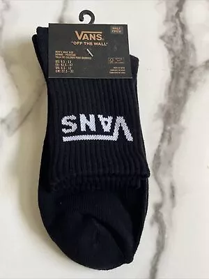 New Mens VANS Designer Skater Surfer Active Low Ankle Cut Gym Socks Black • $14.99