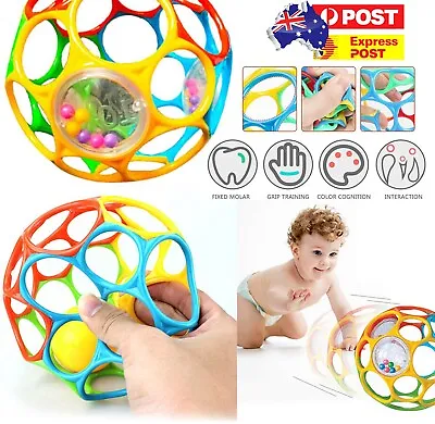 Baby Grasping Ball Oball Grabber Ball For Baby Sensory Toy (S 3 W/ Ball) • $10.79