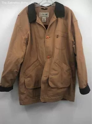 Vintage L.L. Bean Mens Tan Canvas Long Sleeve Barn Jacket Size X-Large Regular • $9.99