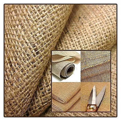 Hessian Fabric 40 Inch Wide Woven Natural Jute Burlap Garden Craft Upholstery • £7.73