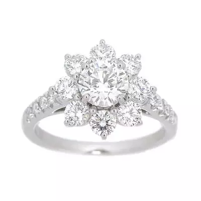 HARRY WINSTON Sunflower Diamond 1.04ct F/VVS1/3EX Ring Pt Size6.75(US) 90169247 • $25755.24