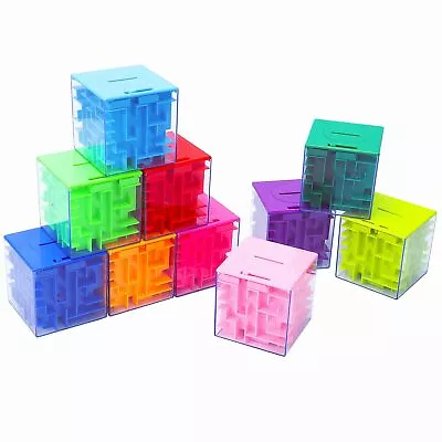 10 Pack Puzzle Box Unique Money Gift Holder Box Fun Maze Puzzle Games For Kids • $29.15