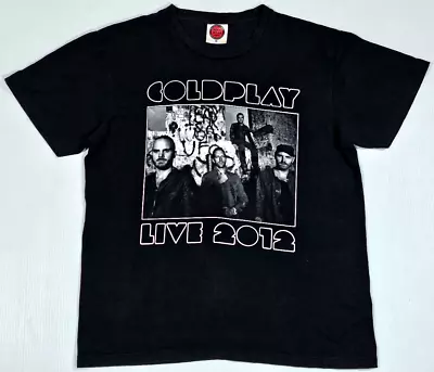 COLDPLAY LIVE TOUR 2012 Band T Shirt Size M Medium Black Rockwear Graphic Print • $24.97