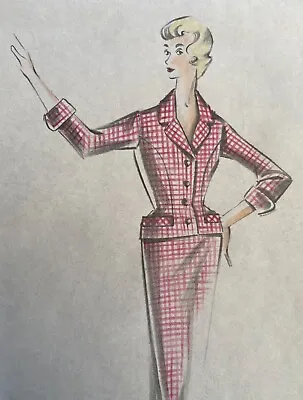 1950's London Haute Couture - Archive Of 100 Original Hand Drawn Fashion Designs • £450