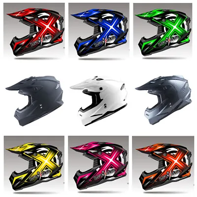 1Storm Adult BMX MX ATV Dirt Bike Helmet Motocross Helmet HF801CLS Racing Style • $54.95