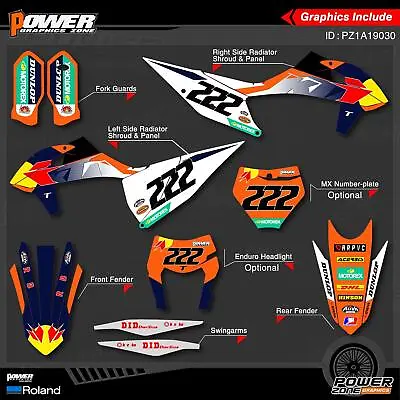 Graphics Decals Stickers Kit For KTM SX SXF MX 19-20 EXC XCW 20-22 125 To 500cc • $89.99