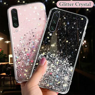 For Samsung Galaxy A20E A50 A40 A05 A25 Glitter Bling Clear TPU Phone Case Cover • £4.51