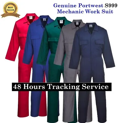 £6.99 • Buy Portwest S999 Cotton Coverall Overall Welding Mechanic Boiler Suit Euro Work UK
