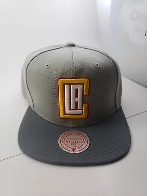 Mitchell And Ness Los Angeles Clippers Snap Back Hat Gray New • $28