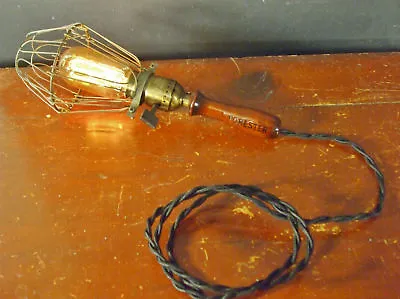 Vintage Industrial Trouble Light - Cage Lamp Pendant Bulb • $76.99