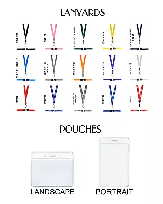 £2.49 • Buy ID Lanyard Neck Strap Clip Clear Badge Pass Card Holder Tag Pocket Wallet Pouch 