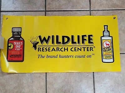 Vintage Vinyl Wildlife Research Center Trails End #307 Hunting Banner 16  X 33  • $9.99