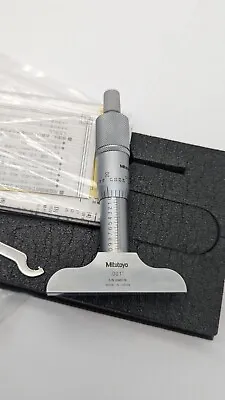 Mitutoyo 128-105 Vernier Depth Gauge Micrometer Type 0-1  Range Range .001  • $95