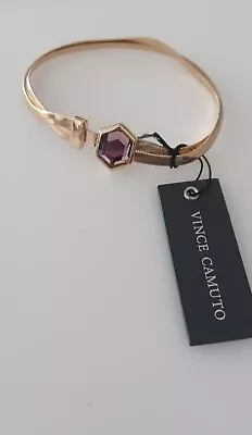 New Vince Camuto Gold Tone Amethyst Bracelet  Size 8 Bracelet • $17.50