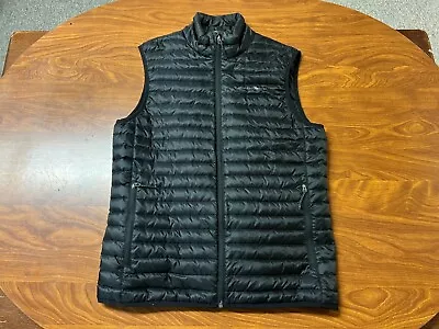 Mens Used Lightly Worn Eddie Bauer Eb 700 Down Black Puffer Vest Size Small • $0.99