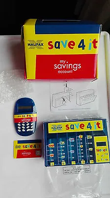 Halifax Save 4 It Money Box Coin SorterCalculator And Card ~Blue~new And Boxed  • £60