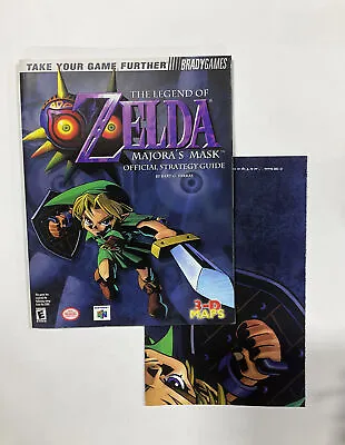 Legend Of Zelda Majoras Mask Official Strategy Guide 3-D Maps N64 Nintendo • $64.99