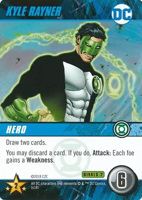 KYLE RAYNER DC Comics Deck Building Game Card GREEN LANTERN/SINESTRO RIVALS • $1.99