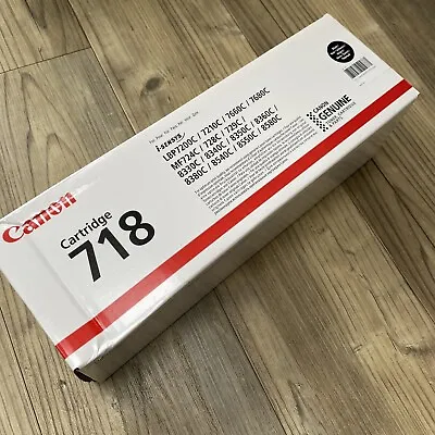 Genuine Canon 718 Black  Toner Cartridge I-sensys LBP7200C New Unopened • £59