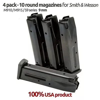 4 Magazines For S&W 9MM 5959005906915 Marlin Camp 9 10 Rounds Blue Steel • $55