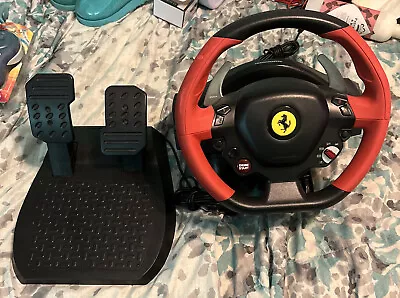 Thrustmaster Ferrari 458 Spider Racing Wheel & Pedals For Xbox 360 EUC Tested • $59.99