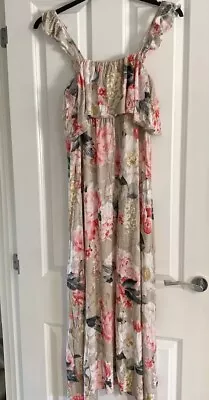 H&M Mama Maxi Dress Maternity Floral Long Size Medium • £7.50