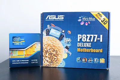 Asus  P8Z77-I DELUXE ITX LGA1155 DDR3 Motherboard + I5 3570k & 16gb RAM • $350