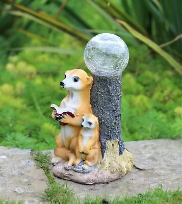 Meerkat Garden Ornament Solar Powered Decorative  Animal Light Up LED Patio • £15.95