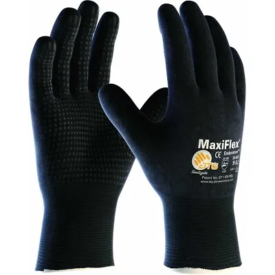 MaxiFlex Endurance 34-847 Nitrile Foam Dotted Fully Coated Work Gloves X 1 612 • £13.99