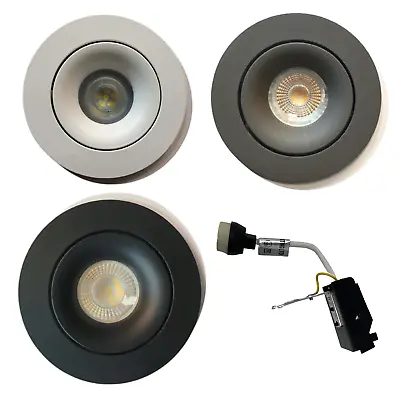 4x Recessed Ceiling Lights Large GU10 LED Tiltable Downlight Dimmable Spotlights • £22
