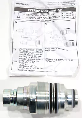 OEM Bobcat Faster 6679837 Male 1/2 Hydraulic Flat-Face Quick Coupler Skid Steer  • $39.99