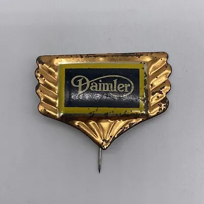 Vintage Daimler Logo Emblem Gold Tone Metal Automotive Lapel Pin • $5