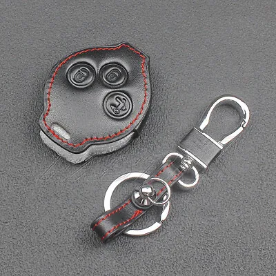Leather Key Cover Chain Fob Case For Mercedes Benz Smart Fortwo Forfour City • $8.99