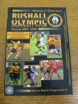 20/11/2004 Rushall Olympic V Ludlow Town  . For UK Orders Shipping Is FREE Of Ch • £3.99