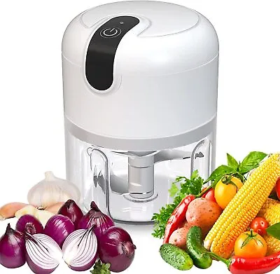 250ML Electric Garlic Chopper Vegetable Food Slicer Grinder Blender Crusher • £11.91