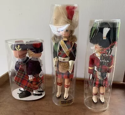 Job Lot 4 Vintage Collector’s Scottish Dolls National Costumes 1960s 1970s • £4.99