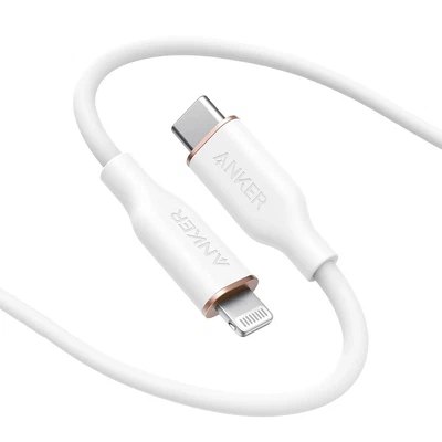 $44.95 • Buy Anker Powerline  Soft USB-C To Lightning 1.8 Metre - White White