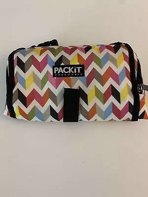 $6.99 • Buy Packit Freezable Lunch Bag Colorful Geometric No Ice Packs Needed Expandable