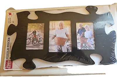 P. Graham Dunn Wood Puzzle Wall Photo Frame - Holds 3 Pictures • $25