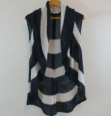 CABI Womens Size Medium Nautical Stripe Skipper Sweater Vest Style 679  • $17.24