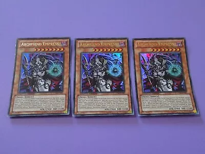 Yu-Gi-Oh! 3 X Archfiend Empress Ultra Rare STBL-ENSP1 Limited Edition • £10.99