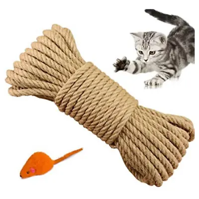 £10.15 • Buy Yangbaga Cat Natural Sisal Rope For Scratching Post Tree Replacement, 33FT 