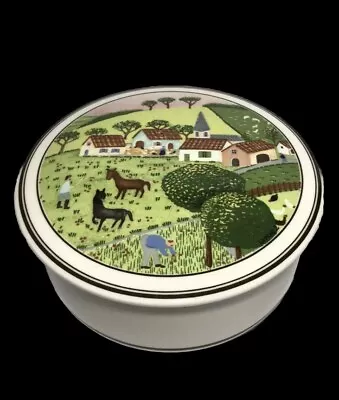 Villeroy & Boch Naif Box Trinket Dish Covered Powder Bowl Depuis 1748 Porcelain • $22.99