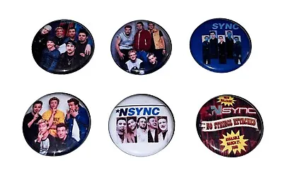 1  Lot Of 6 'nsync 90's Boy Band Music Lapel Badge Buttons Pins Pinback [p615] • $3.25