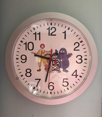 $61 • Buy Vintage McDonalds's Wall Clock Rare-WORKING