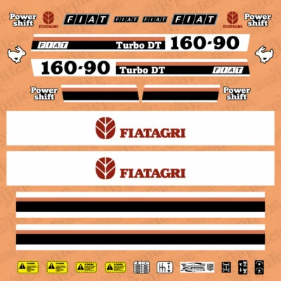Adesivi E Decalcomanie Per Trattore Fiat 140-90 Turbo DT – Set Decorativo Personalizzato - Foto 4